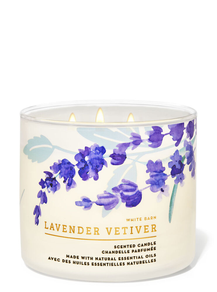 Lavender Vetiver 3-Wick Candle | Bath and Body Works