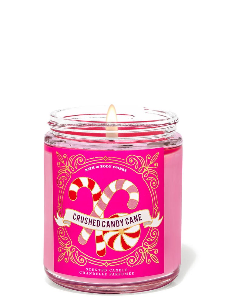 Crushed Candy Cane Single Wick Candle Bath and Body Works