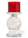 Water Globe Snowflake Pedestal 3-Wick Candle Holder