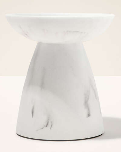 Marble Pedestal 3-Wick Candle Holder