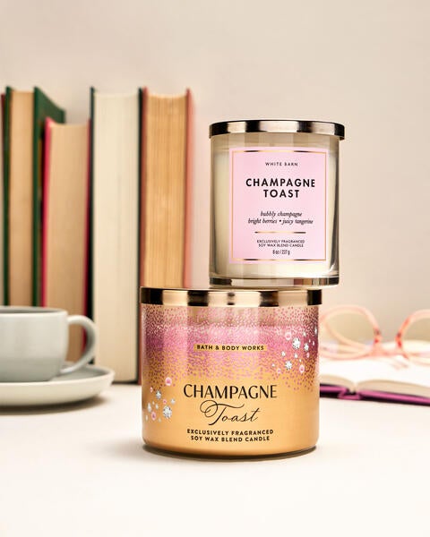 Chandelle à une mèche Champagne Toast