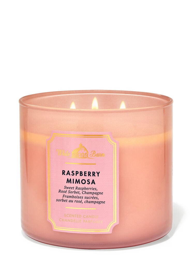 Raspberry Mimosa 3Wick Candle Bath and Body Works