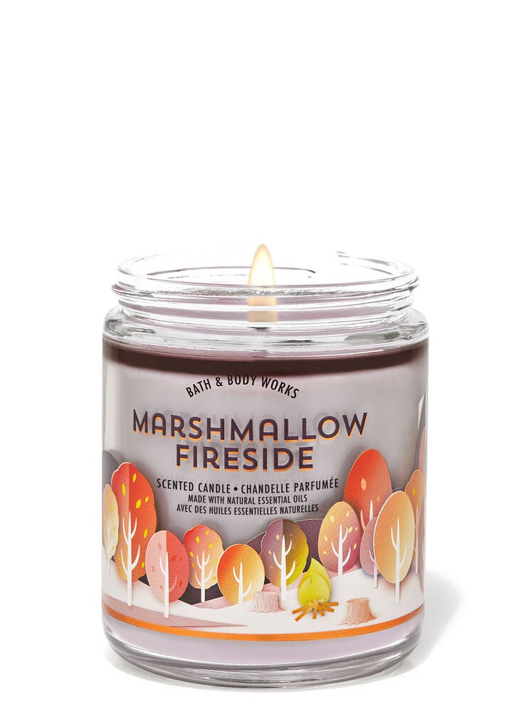 Marshmallow Fireside Single Wick Candle Bath and Body Works