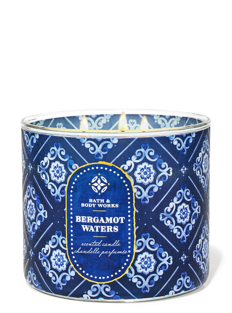 Bergamot Waters 3Wick Candle Bath and Body Works