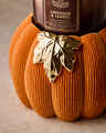 Orange Corduroy Pumpkin  3-Wick Candle Holder