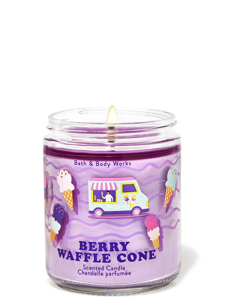 Berry Waffle Cone Single Wick Candle