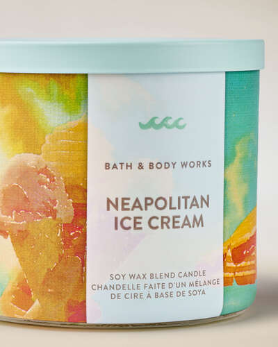 Neapolitan Ice Cream 3-Wick Candle