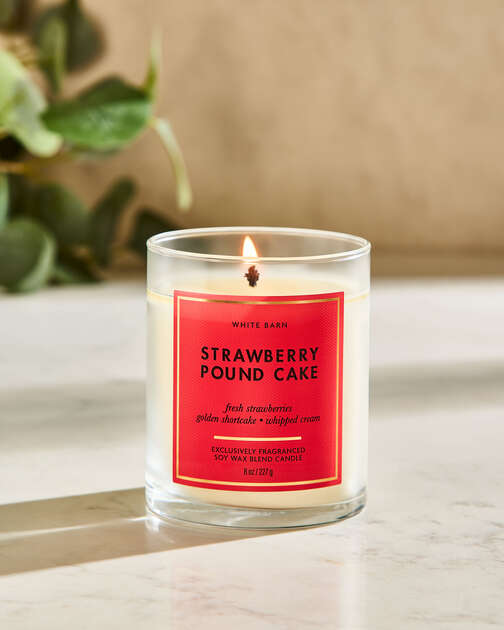 Strawberry Pound Cake Single Wick Candle