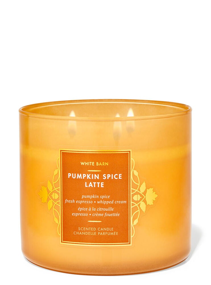 Pumpkin Spice Latte 3Wick Candle Bath and Body Works