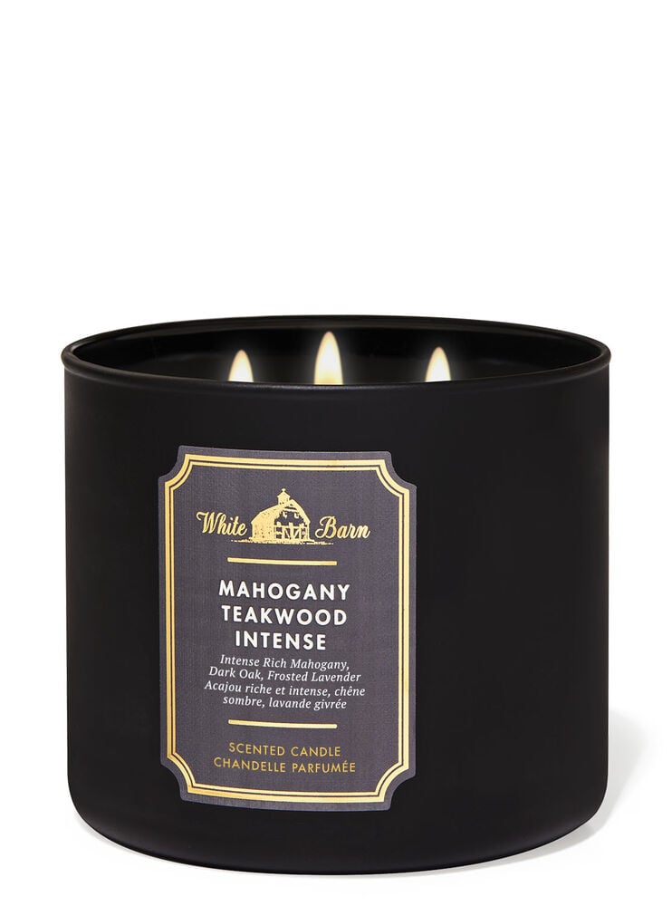 Mahogany Teakwood High Intensity 3-Wick Candle