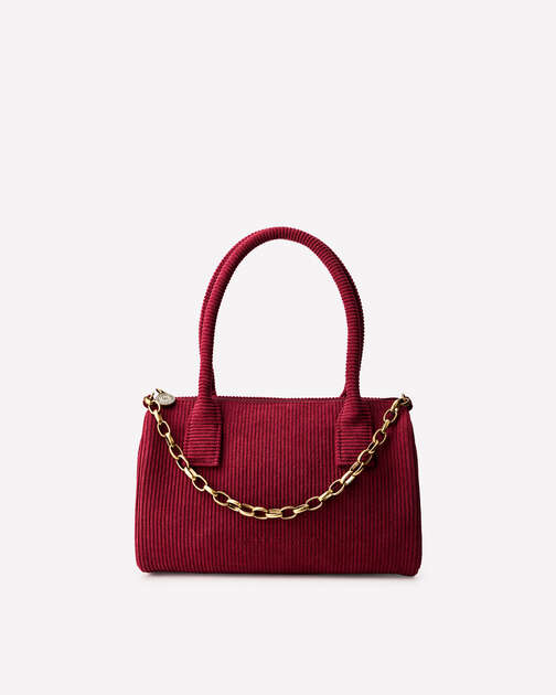 Burgundy Handbag Cosmetic Bag