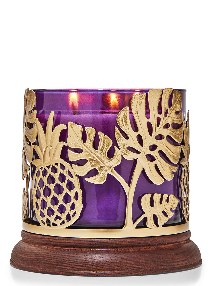Monstera & Pineapple 3-Wick Candle Holder