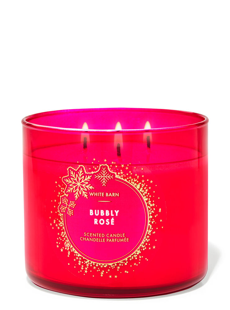 Bubbly Rosé 3 Wick Candle Bath And Body Works