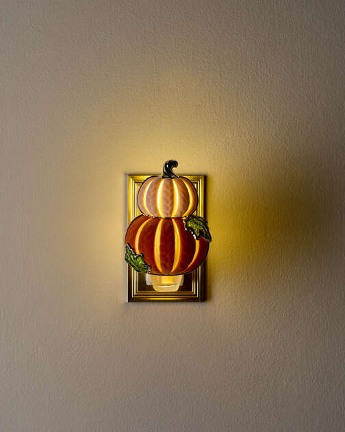 Knit Pumpkin Stack Scent Control&trade; Nightlight Wallflowers Fragrance Plug