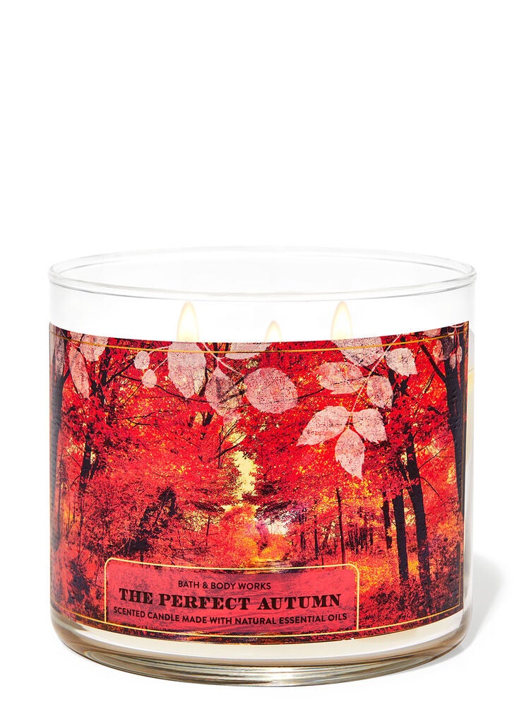 The Perfect Autumn 3Wick Candle Bath and Body Works