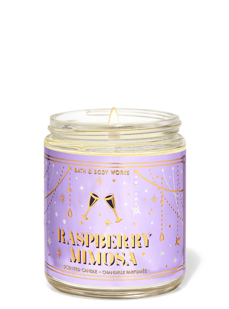 Raspberry Mimosa Single Wick Candle Bath and Body Works