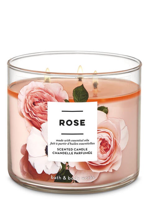 Rose 3-Wick Candle