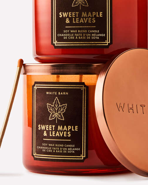 Sweet Maple & Leaves 3-Wick Candle