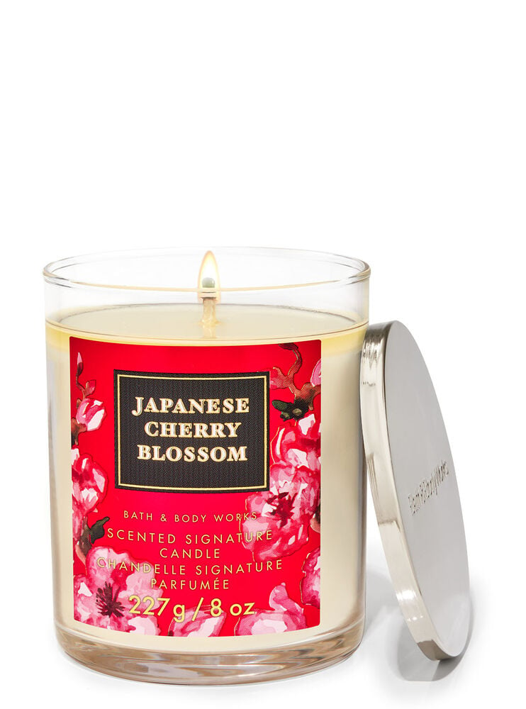 Chandelle à une mèche signature Japanese Cherry Blossom