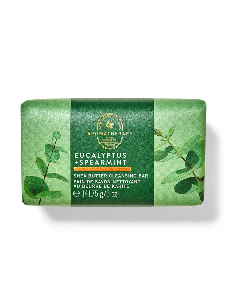 Pain de savon nettoyant au beurre de karité Eucalyptus Spearmint Image 1