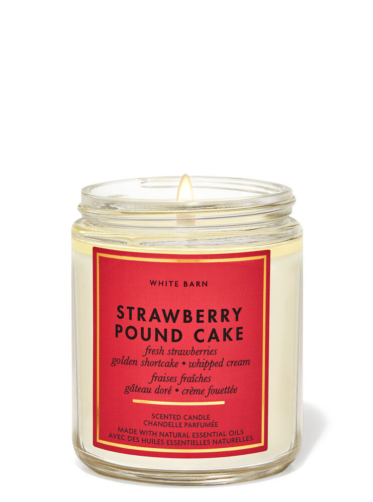 Strawberry Pound Cake Mason Single Wick Candle