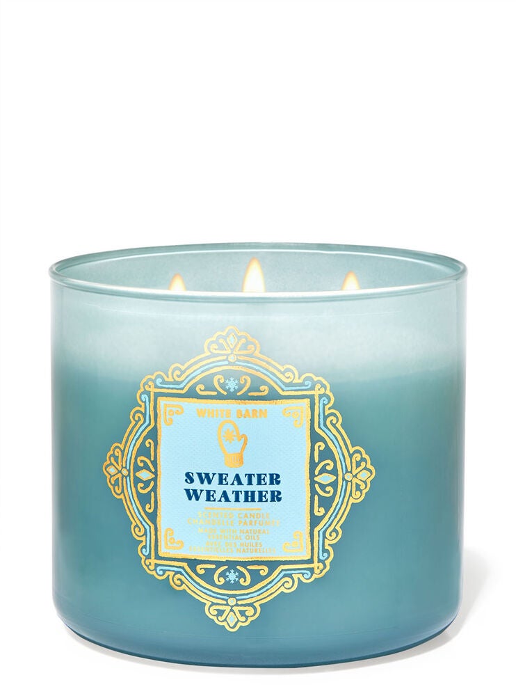 Sweater Weather 3Wick Candle Bath and Body Works