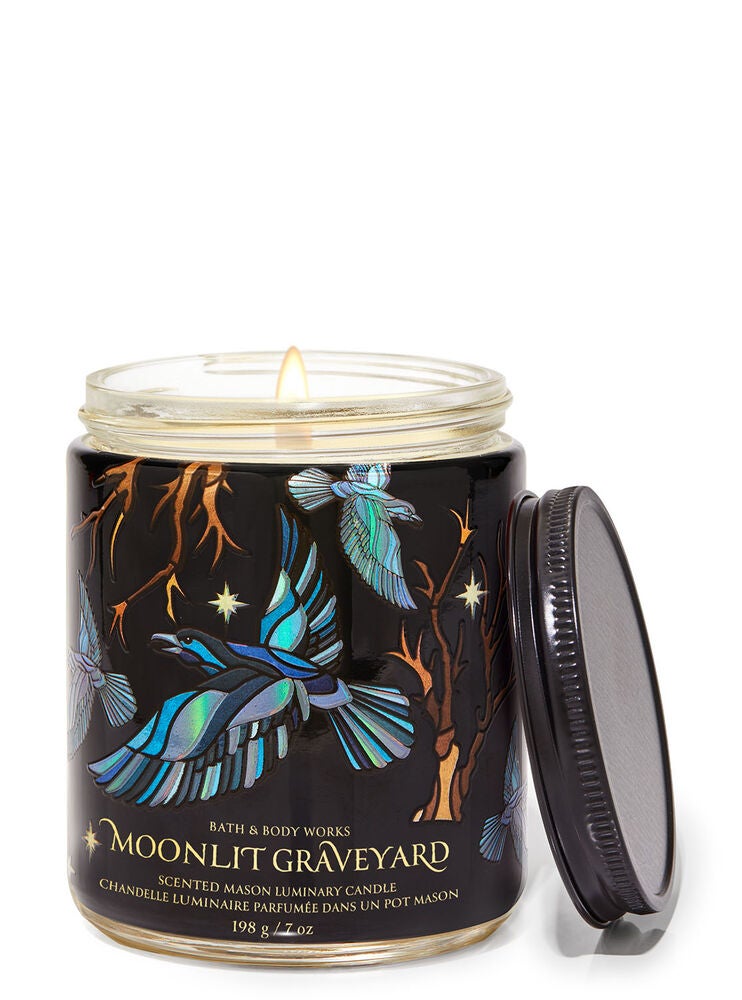 Moonlit Graveyard Mason Single Wick Candle Bath and Body Works