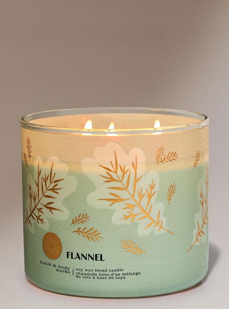 Flannel 3Wick Candle Bath and Body Works