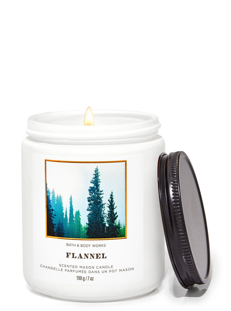 Flannel Mason Single Wick Candle
