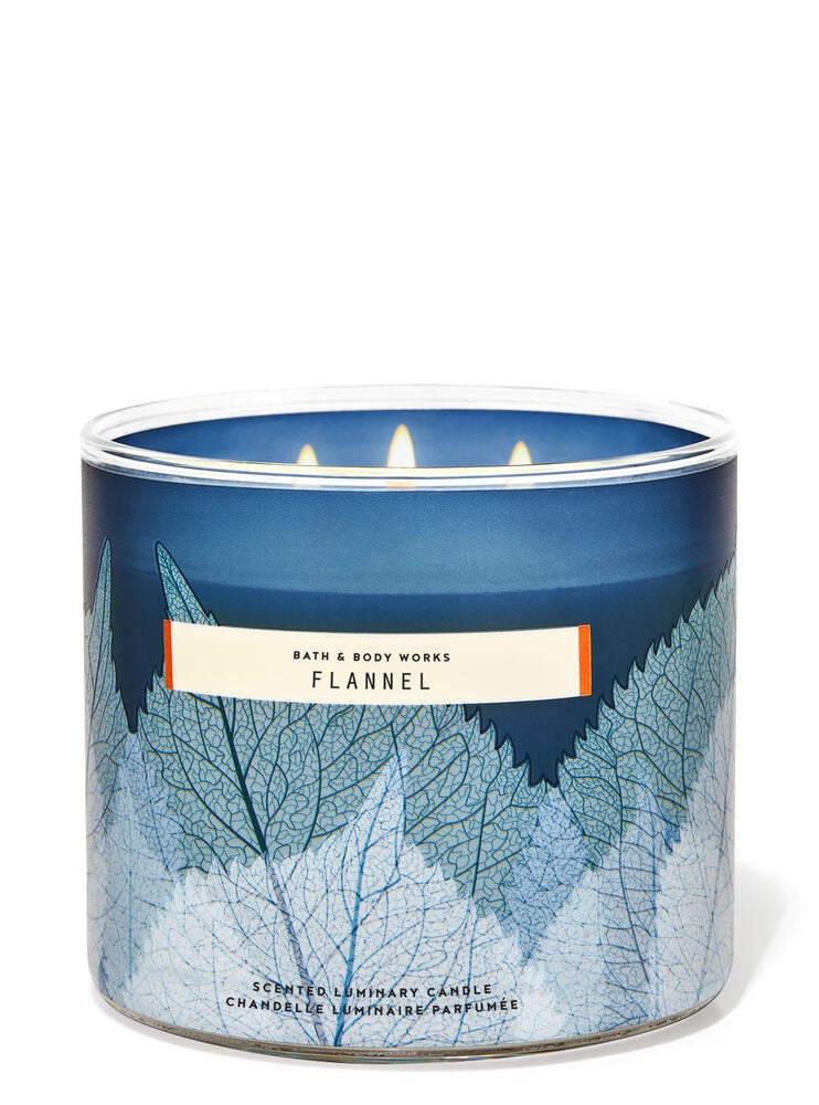 Flannel 3Wick Candle Bath and Body Works