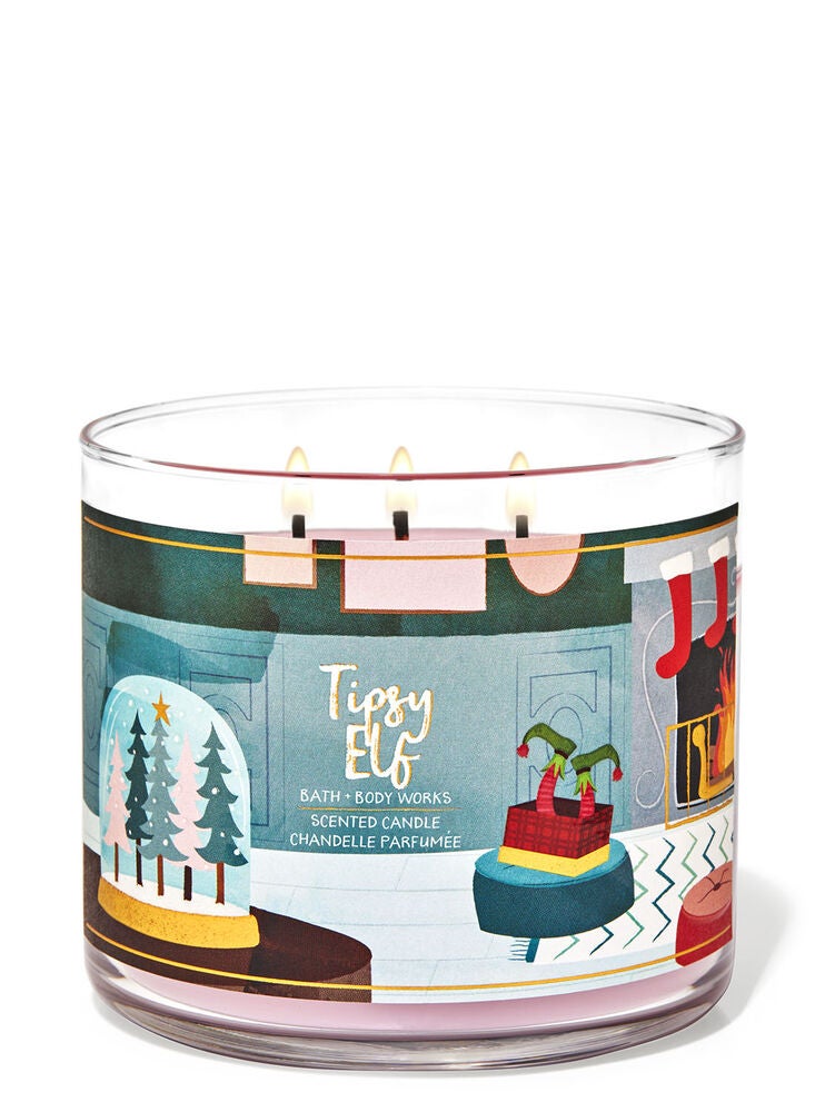 Tipsy Elf 3Wick Candle Bath and Body Works