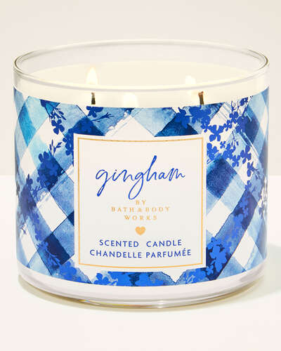Gingham 3-Wick Candle