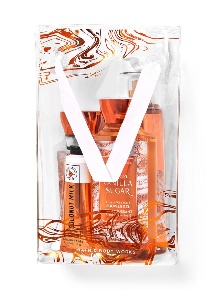Warm Vanilla Sugar Gift Bag Set Bath and Body Works