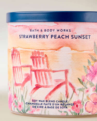 Strawberry Peach Sunset 3-Wick Candle