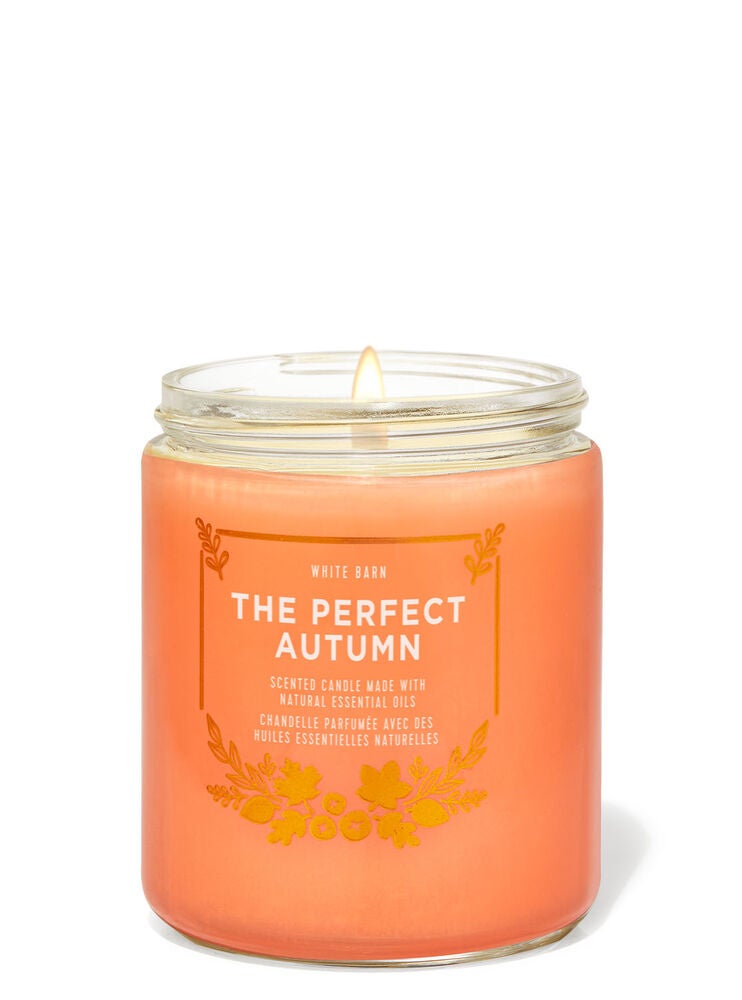 The Perfect Autumn Single Wick Candle Bath and Body Works