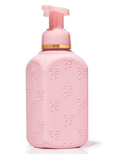 Pink Silicone Bows Gentle & Clean Foaming Hand Soap Dispenser