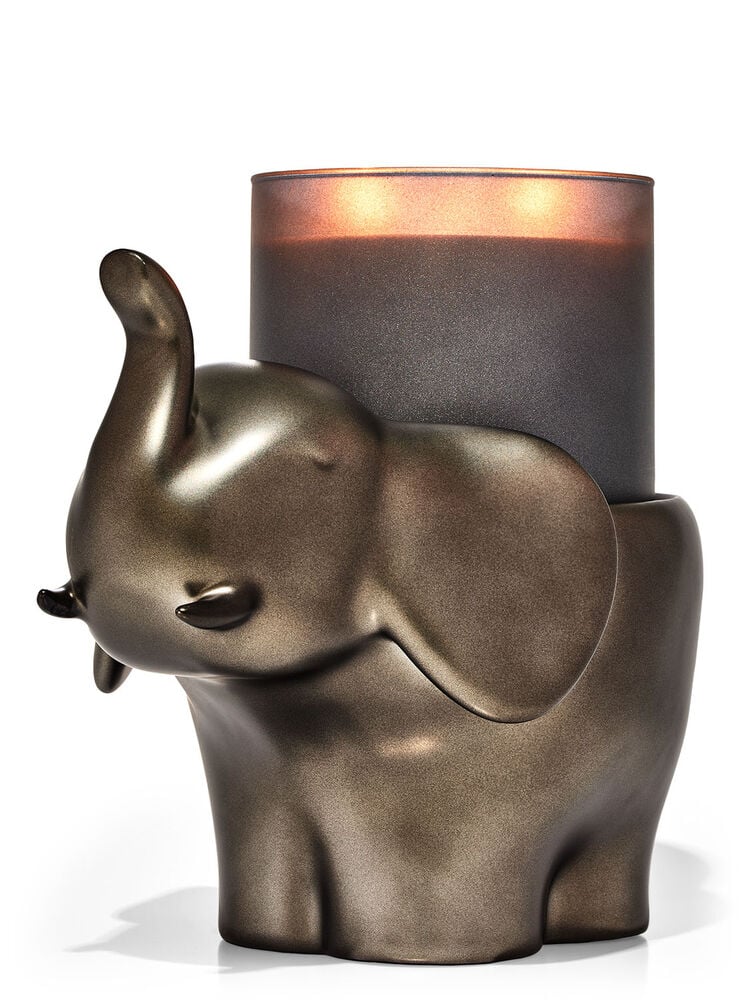 Elephant 3-Wick Candle Holder