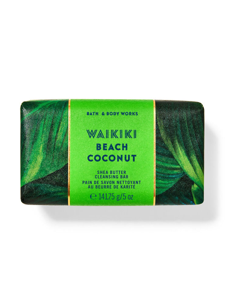 Pain de savon nettoyant au beurre de karité Waikiki Beach Coconut Image 1