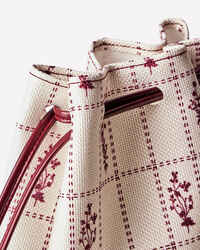Cream & Burgundy Rustic Floral Gift Bag