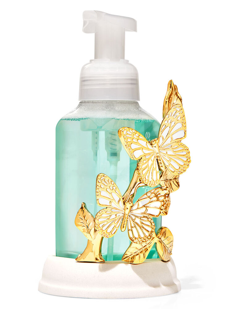 Gold Butterflies Gentle Foaming Soap Holder