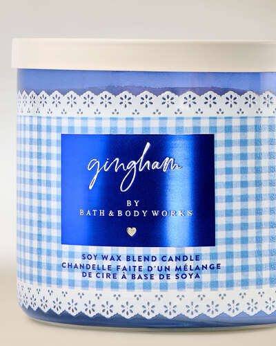 Gingham 3-Wick Candle