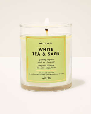 White Tea & Sage Single Wick Candle