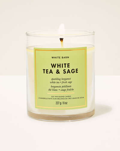 White Tea & Sage Single Wick Candle