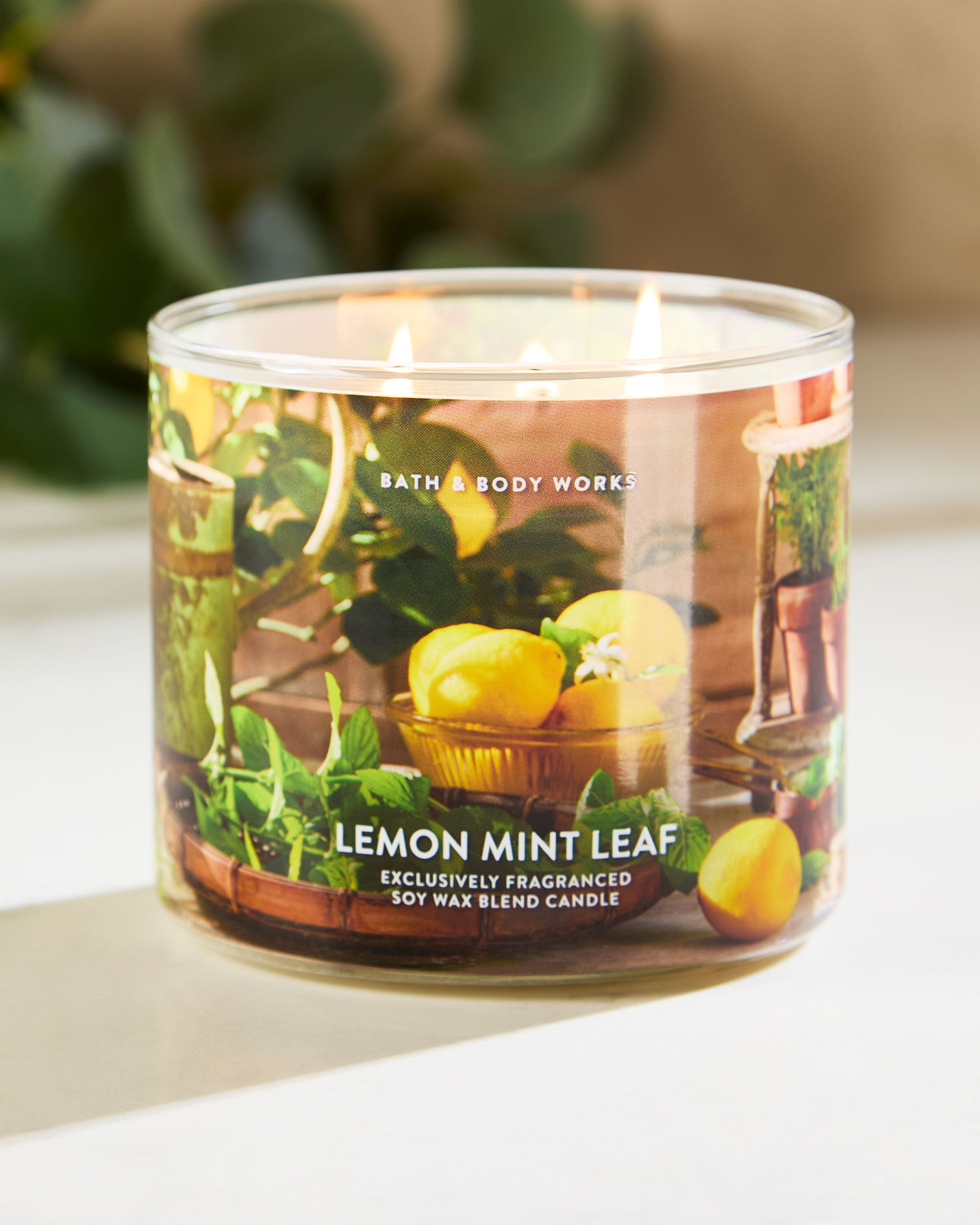 Lemon Mint Leaf 3-Wick Candle | Bath & Body Works
