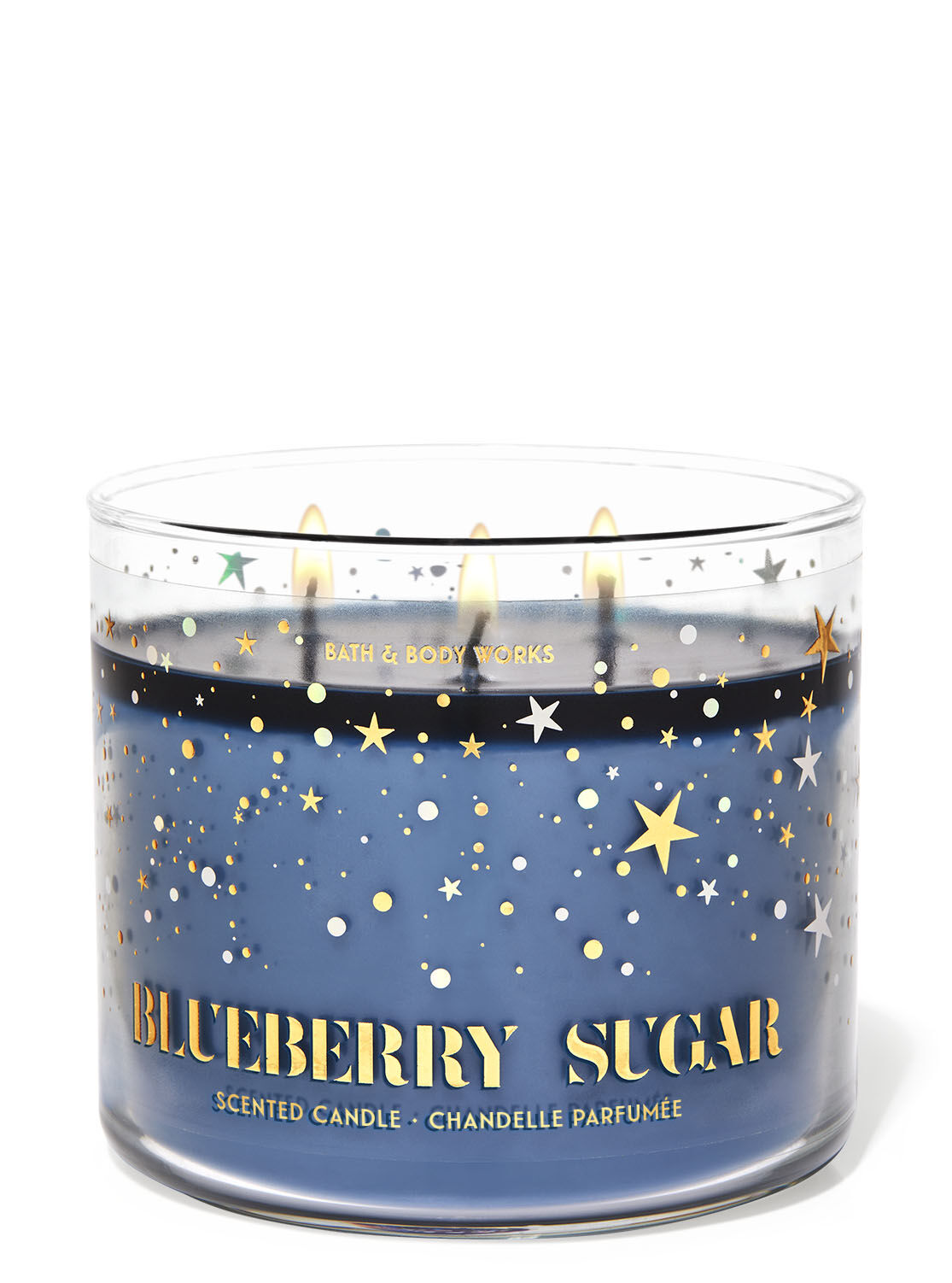 BATH & BODY WORKS BLUEBERRY SUGAR 14.5 oz 3 WICK SCENTED CANDLE 