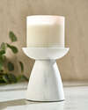 Marble Pedestal 3-Wick Candle Holder