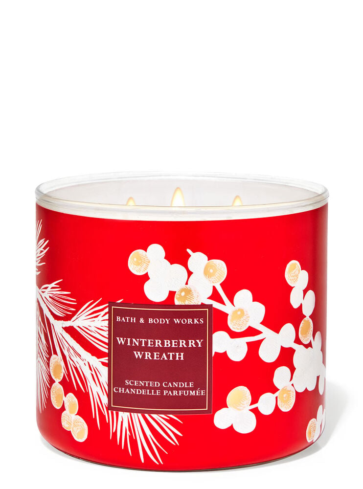 Winterberry Wreath 3-Wick Candle