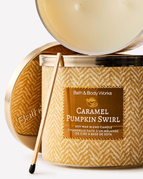 Chandelle à 3 mèches Caramel Pumpkin Swirl