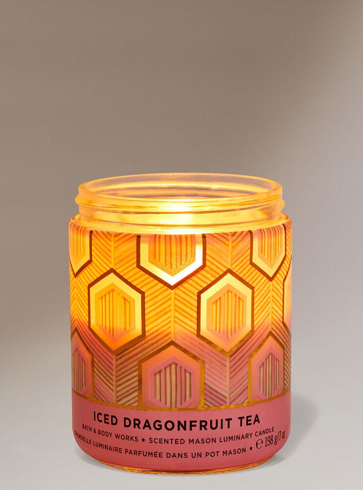 Iced Dragonfruit Tea Mason Single Wick Candle Bath and Body Works