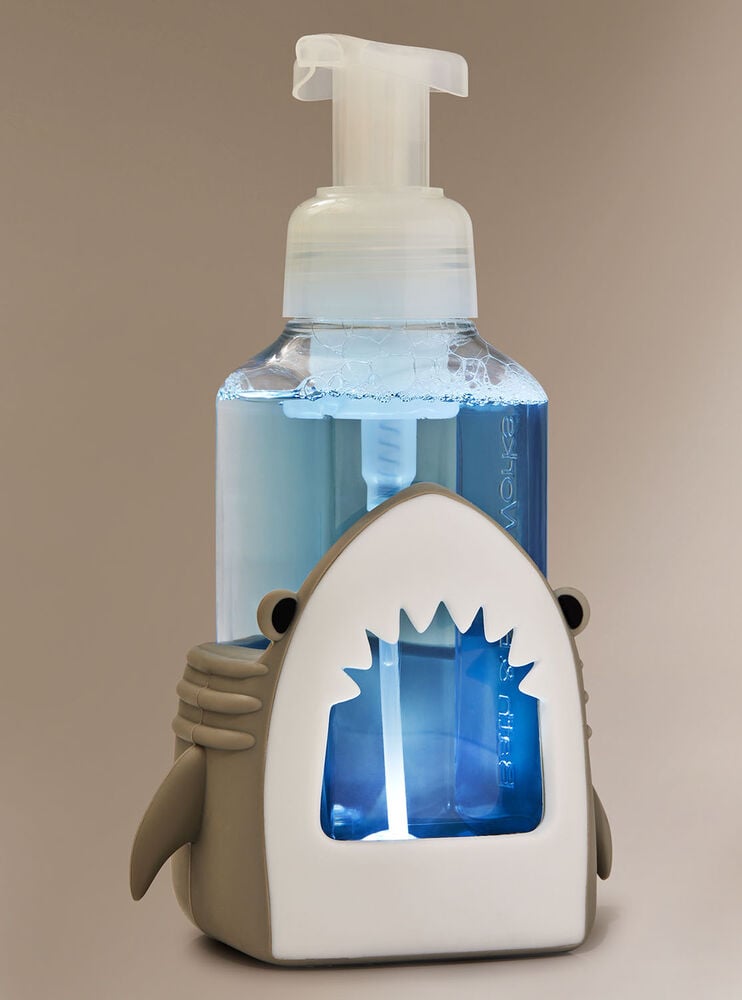 Couvre-flacon pour doux savon moussant pour les mains requin à lumière DEL Image 1